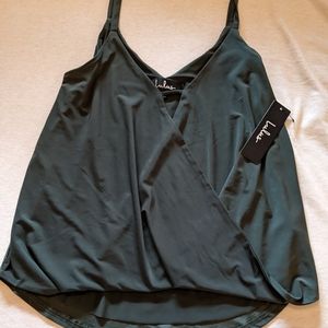 Lulu's green silky tank